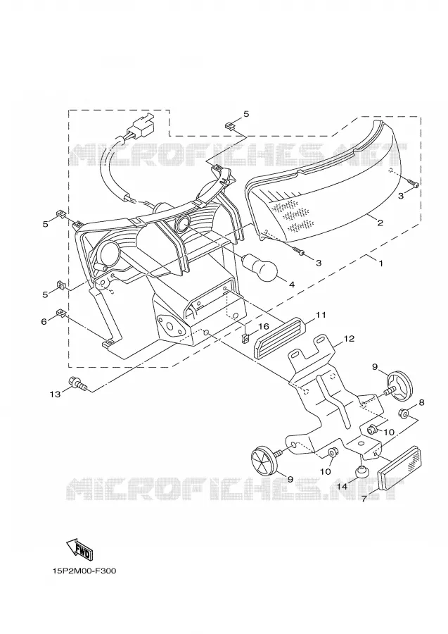 FEU ARRIERE Yamaha SCOOTER 50 2007 GIGGLE  XF50