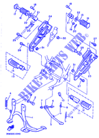 SUPPORT / REPOSE PIEDS pour Yamaha XJ600 de 1989