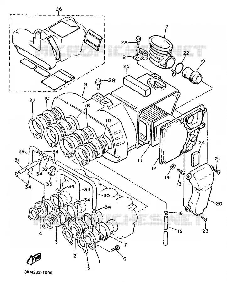 ADMISSION Yamaha MOTO 600 1991 XJ  XJ600