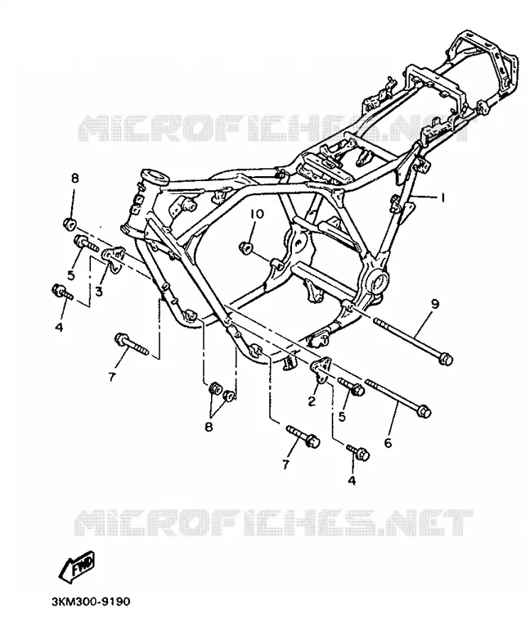 CADRE Yamaha MOTO 600 1991 XJ  XJ600