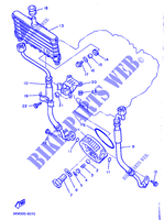 RADIATEUR D'HUILE / ECHANGEUR pour Yamaha XJ600H (53KW) de 1990