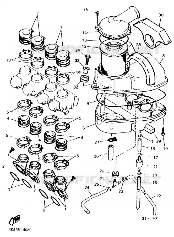 ADMISSION Yamaha MOTO 600 1994 XJN  XJ600N