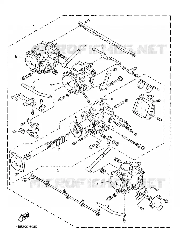 PIÈCES OPTIONNELLES Yamaha MOTO 600 1996 XJN  XJ600N