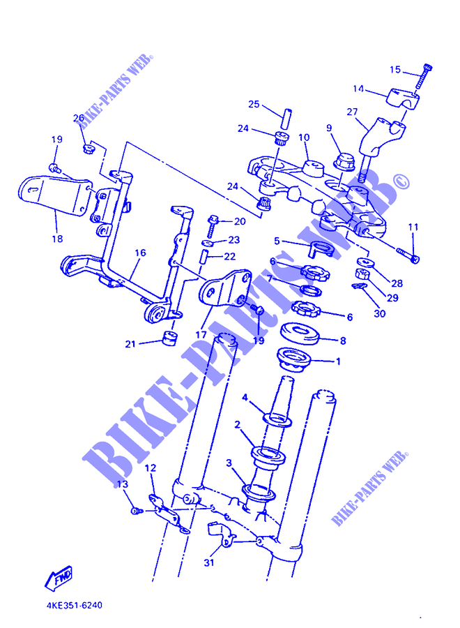 DIRECTION pour Yamaha XJ600N de 1996