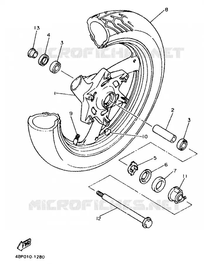 ROUE AVANT Yamaha MOTO 600 1992 XJS DIVERSION  XJ600S