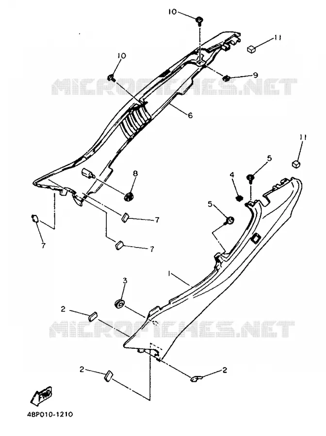 COUVERCLE LATERAL Yamaha MOTO 600 1993 XJS DIVERSION  XJ600S