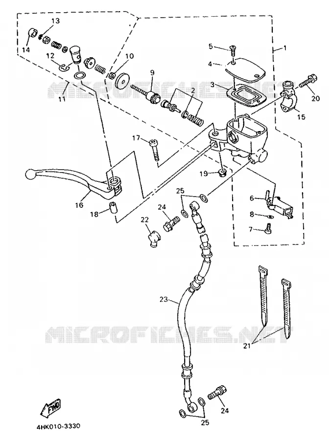 MAITRE CYLINDRE AVANT Yamaha MOTO 600 1994 XJS DIVERSION  XJ600S