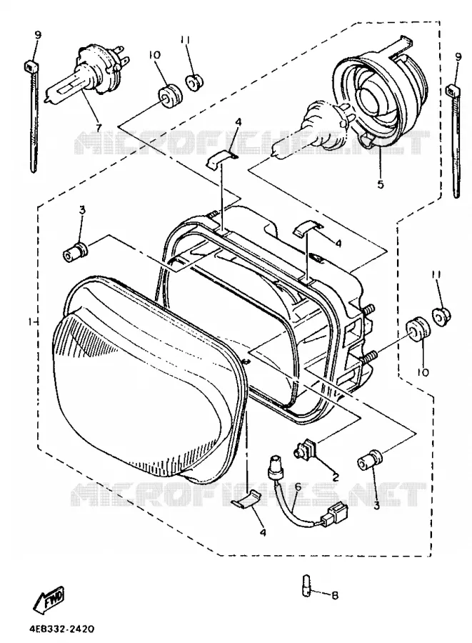 PHARE  Yamaha MOTO 600 1994 XJS DIVERSION  XJ600S