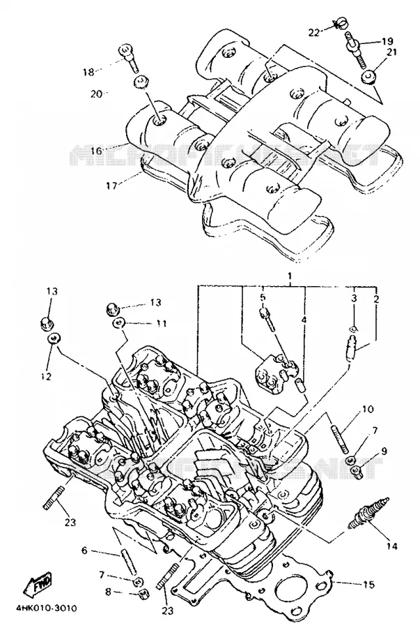 CULASSE Yamaha MOTO 600 1994 XJS DIVERSION  XJ600S