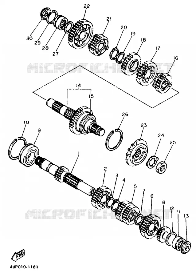 TRANSMISSION Yamaha MOTO 600 1994 XJS DIVERSION  XJ600S