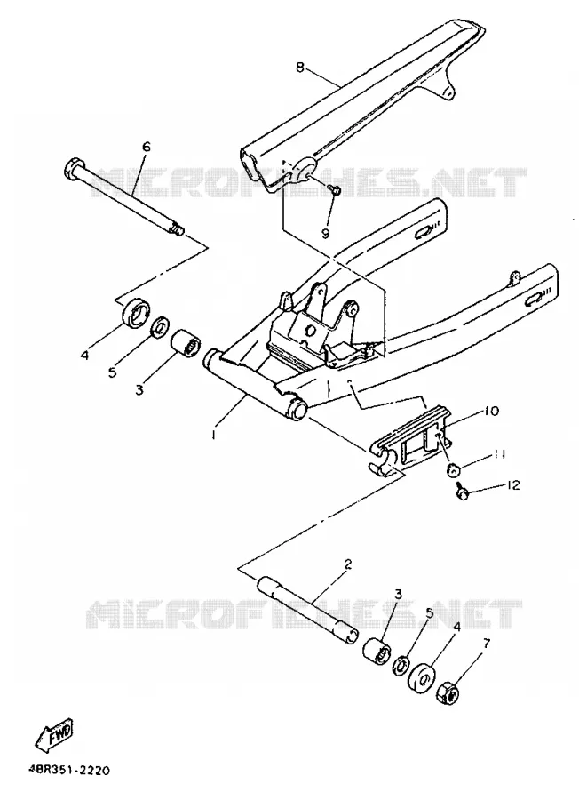 BRAS ARRIERE Yamaha MOTO 600 1994 XJS DIVERSION  XJ600S