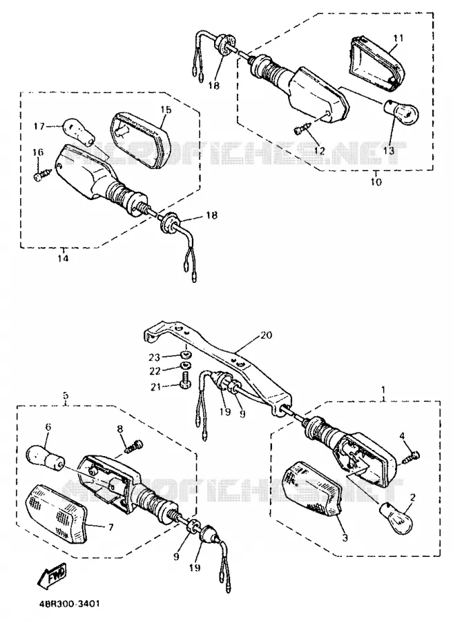 CLIGNOTANT Yamaha MOTO 600 1994 XJS DIVERSION  XJ600S