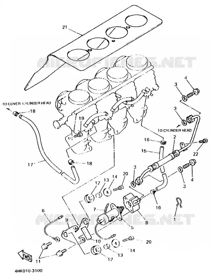 CARBURATEUR 2 Yamaha MOTO 600 1995 XJS DIVERSION  XJ600S