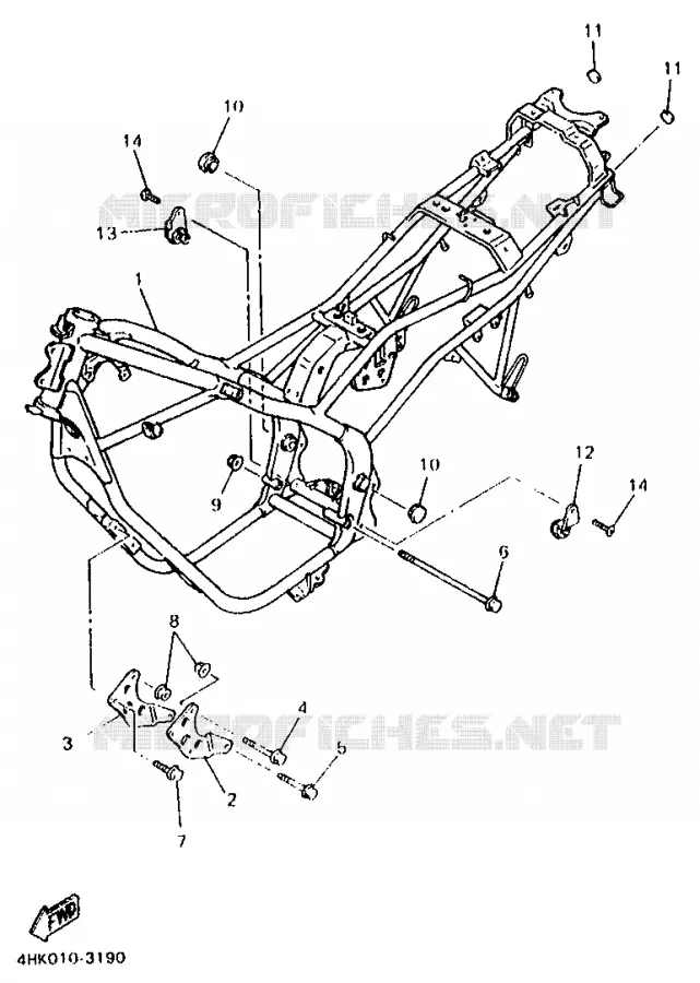 CADRE Yamaha MOTO 600 1995 XJS DIVERSION  XJ600S