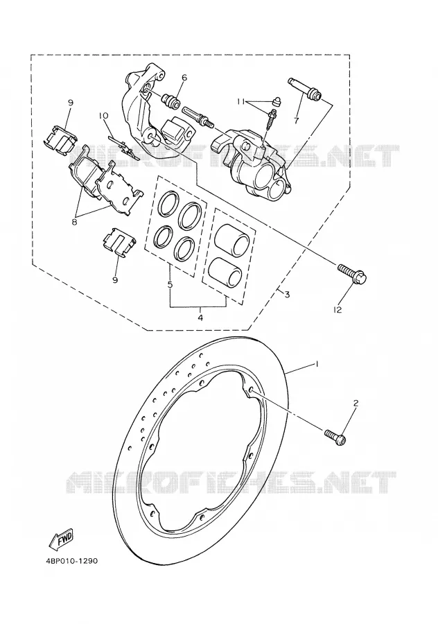 ETRIER DE FREIN AVANT Yamaha MOTO 600 1995 XJS DIVERSION  XJ600S