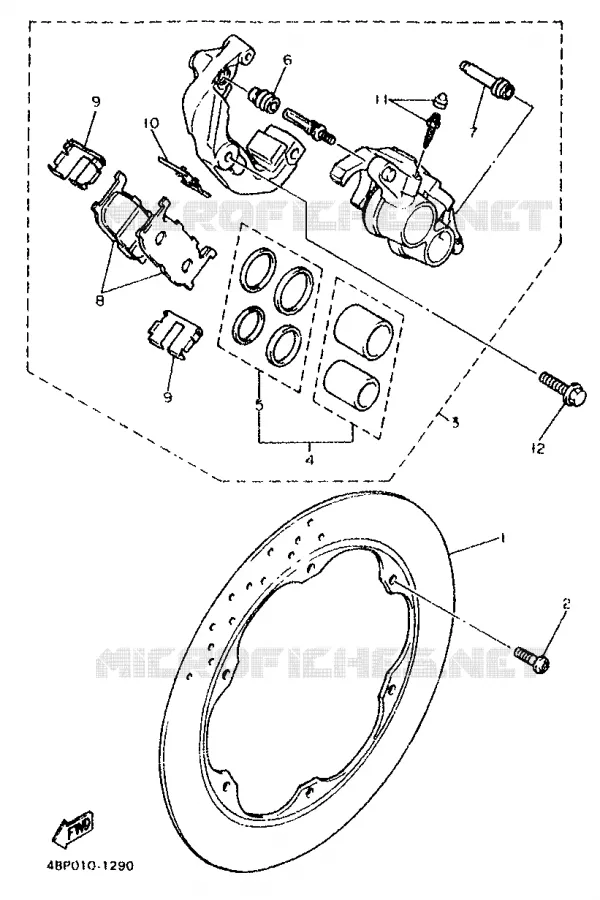 ETRIER DE FREIN AVANT Yamaha MOTO 600 1995 XJS DIVERSION  XJ600S