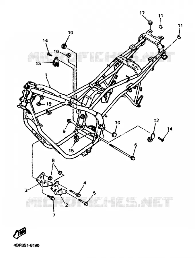 CADRE Yamaha MOTO 600 1996 XJS DIVERSION  XJ600S
