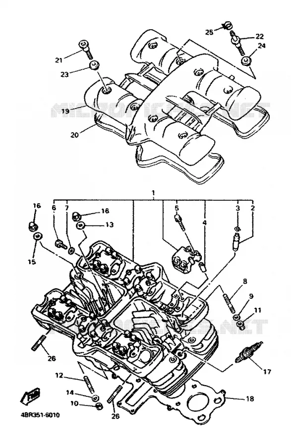 CULASSE Yamaha MOTO 600 1996 XJS DIVERSION  XJ600S