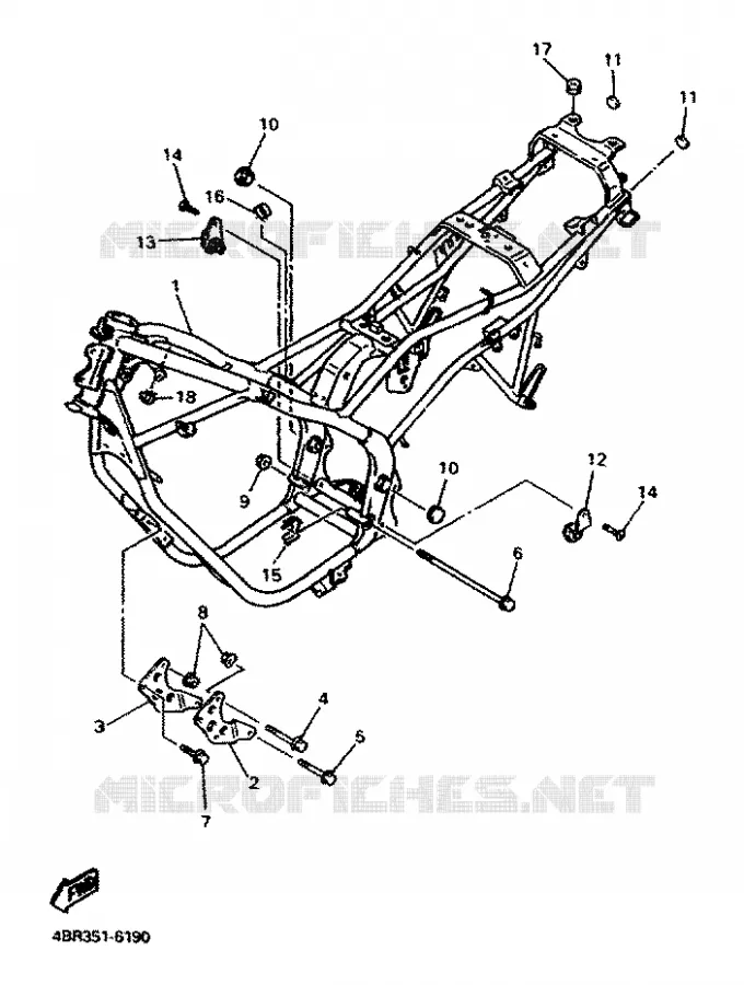 CADRE Yamaha MOTO 600 1996 XJS DIVERSION  XJ600S