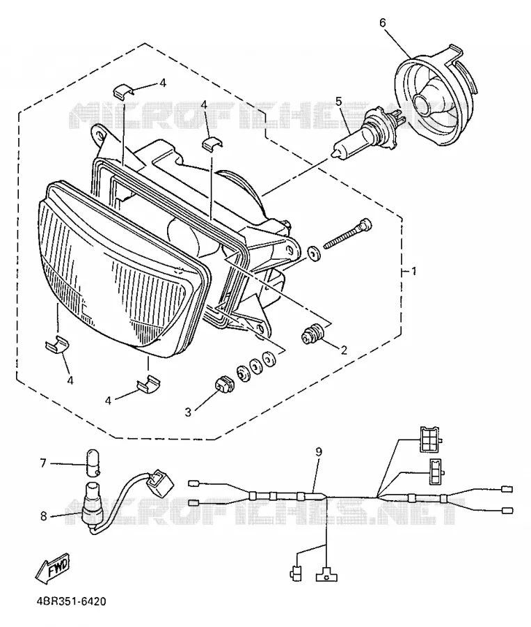 PHARE  Yamaha MOTO 600 1996 XJS DIVERSION  XJ600S
