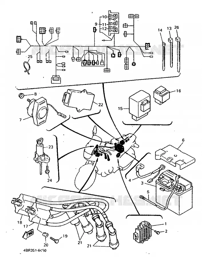 PARTIE ELECTRIQUE 1 Yamaha MOTO 600 1996 XJS DIVERSION  XJ600S