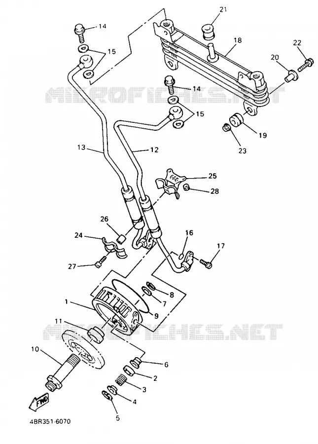 RADIATEUR D'HUILE / ECHANGEUR Yamaha MOTO 600 1996 XJS DIVERSION  XJ600S