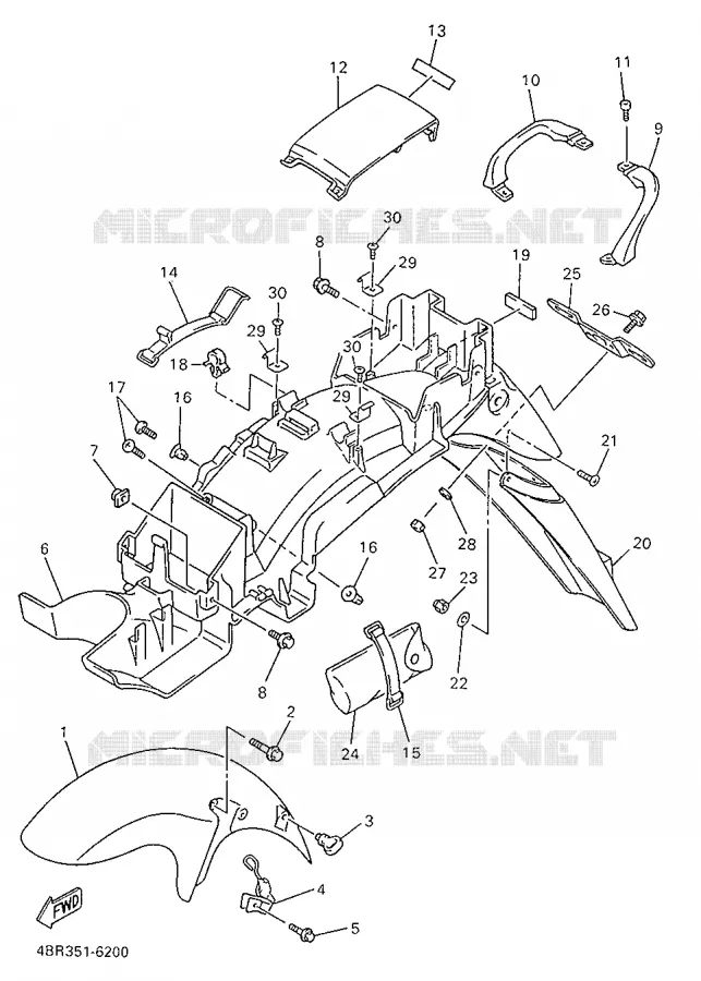 GARDE BOUE Yamaha MOTO 600 1996 XJS DIVERSION  XJ600S
