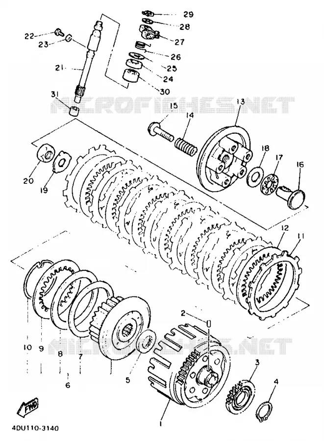 EMBRAYAGE DE DEMARREUR Yamaha MOTO 600 1997 XJS DIVERSION  XJ600S
