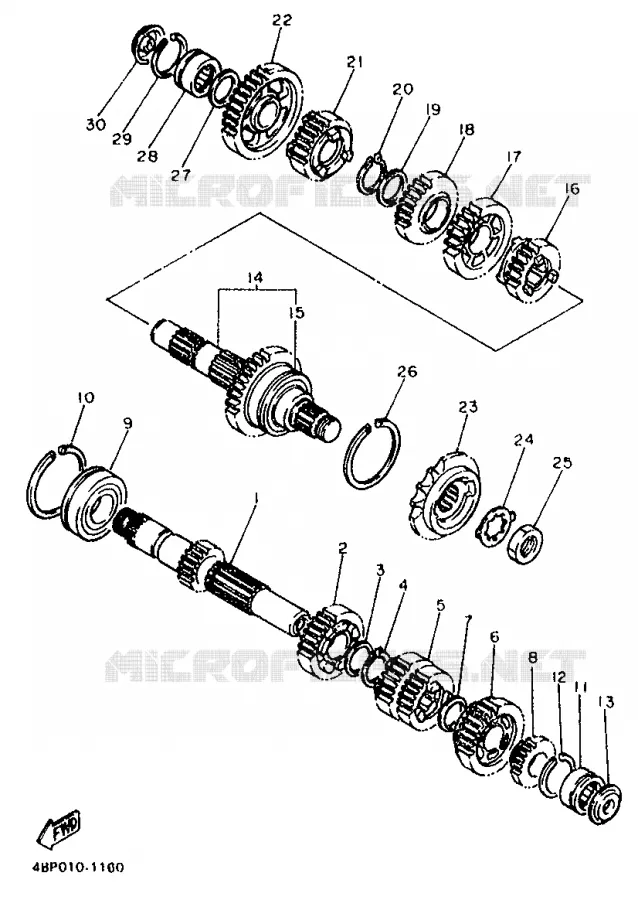 TRANSMISSION Yamaha MOTO 600 1997 XJS DIVERSION  XJ600S