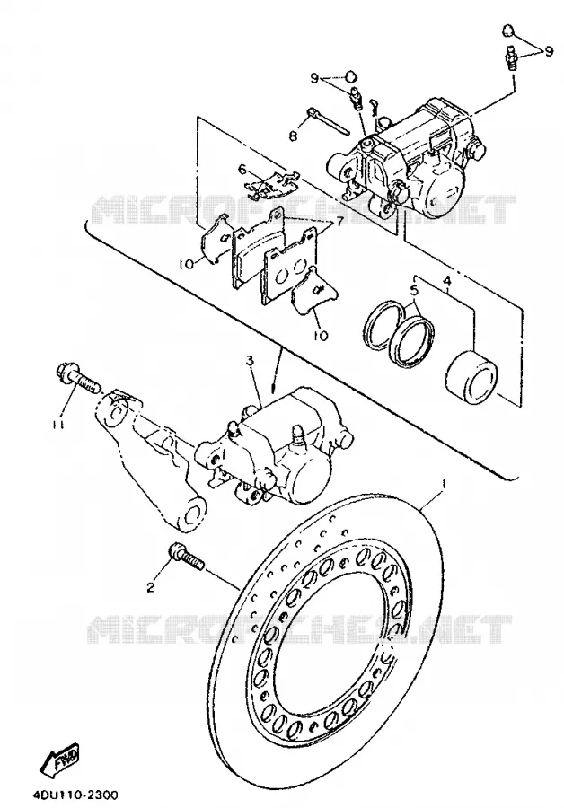 ETRIER DE FREIN ARRIERE Yamaha MOTO 600 1998 XJS DIVERSION  XJ600S
