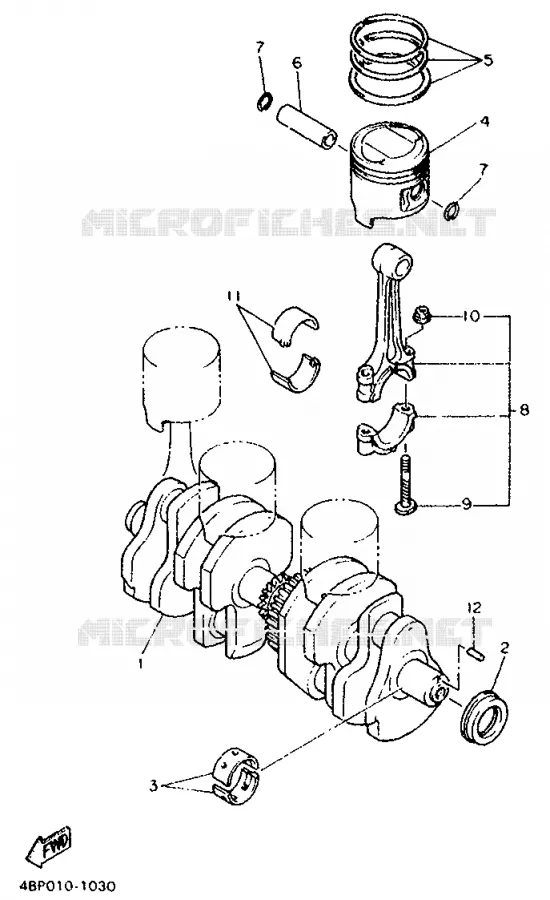 VILEBREQUIN / PISTON Yamaha MOTO 600 1998 XJS DIVERSION  XJ600S