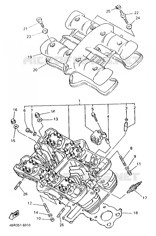 CULASSE Yamaha MOTO 600 1998 XJS DIVERSION  XJ600S