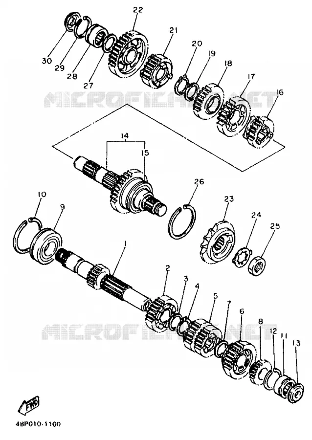 TRANSMISSION Yamaha MOTO 600 1998 XJS DIVERSION  XJ600S