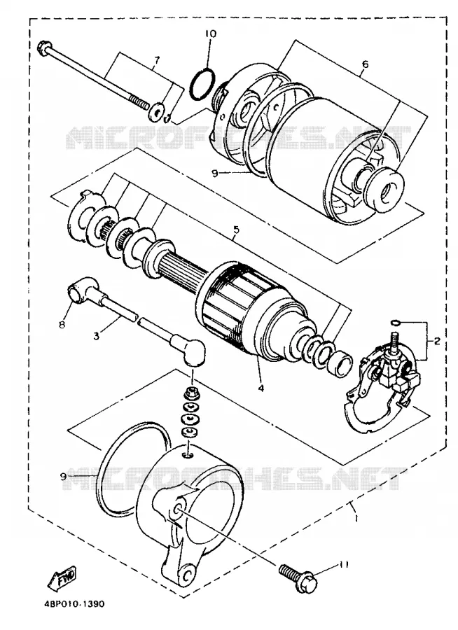 DEMARREUR Yamaha MOTO 600 1998 XJS DIVERSION  XJ600S