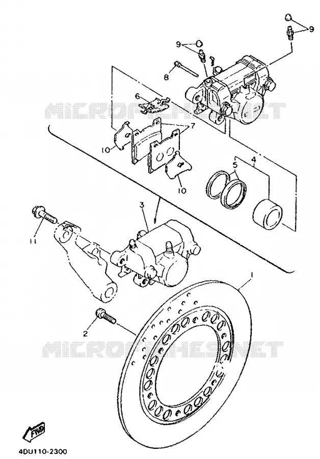 ETRIER DE FREIN ARRIERE Yamaha MOTO 600 1998 XJS DIVERSION  XJ600S