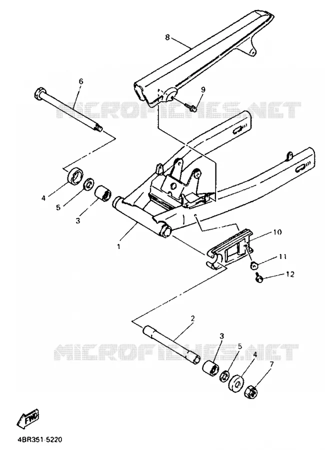 BRAS ARRIERE Yamaha MOTO 600 1998 XJS DIVERSION  XJ600S