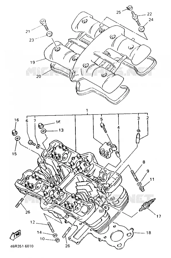 CULASSE Yamaha MOTO 600 1998 XJS DIVERSION  XJ600S