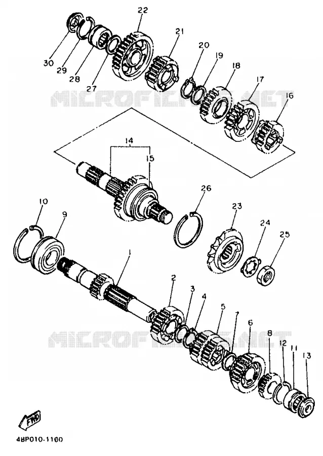 TRANSMISSION Yamaha MOTO 600 1998 XJS DIVERSION  XJ600S