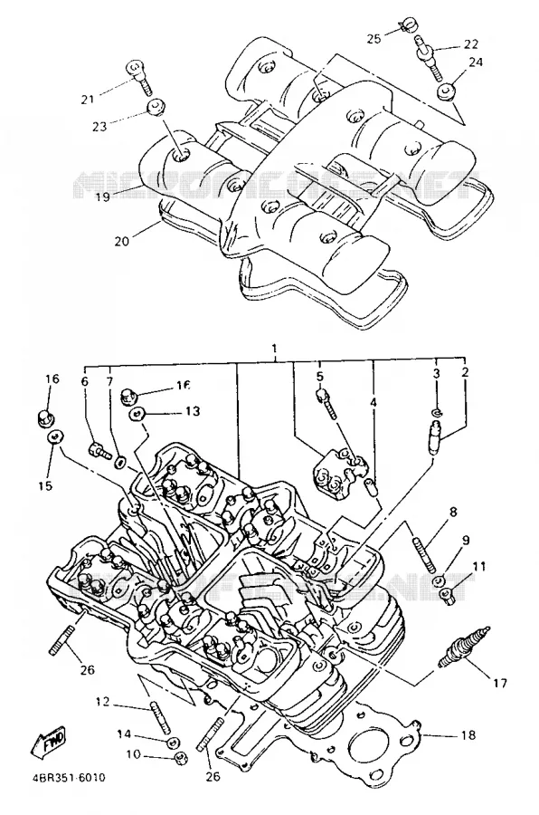 CULASSE Yamaha MOTO 600 1998 XJS DIVERSION  XJ600S