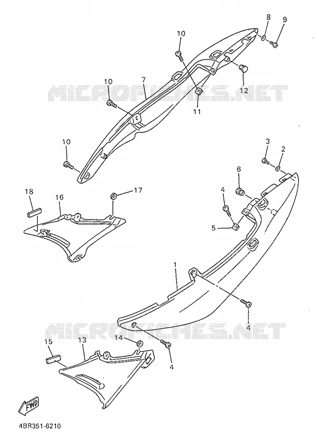COUVERCLE LATERAL Yamaha MOTO 600 1998 XJS DIVERSION  XJ600S
