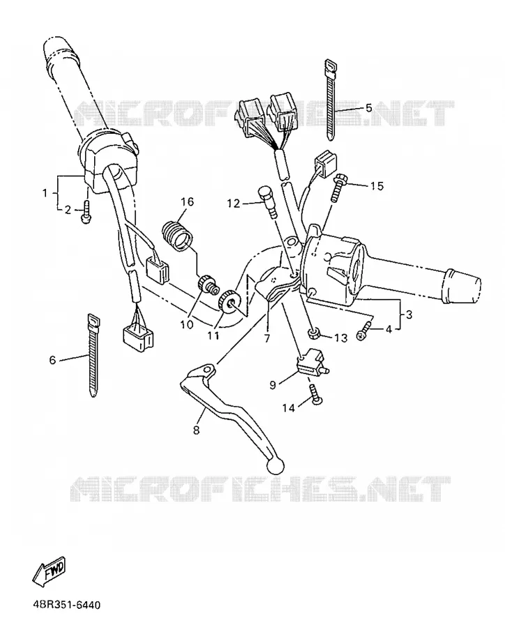COMMODO / LEVIER Yamaha MOTO 600 1998 XJS DIVERSION  XJ600S