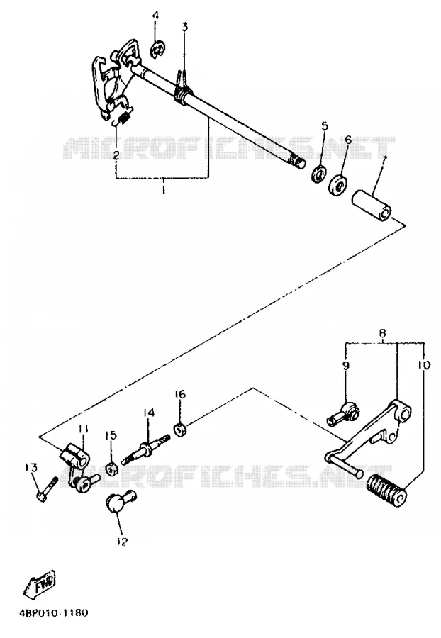 PEDALE DE SELECTEUR Yamaha MOTO 600 1998 XJS DIVERSION  XJ600S