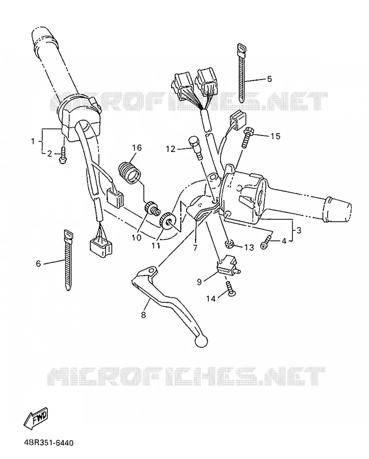 COMMODO / LEVIER Yamaha MOTO 600 1998 XJS DIVERSION  XJ600S