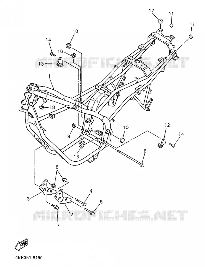 CADRE Yamaha MOTO 600 1998 XJS DIVERSION  XJ600S