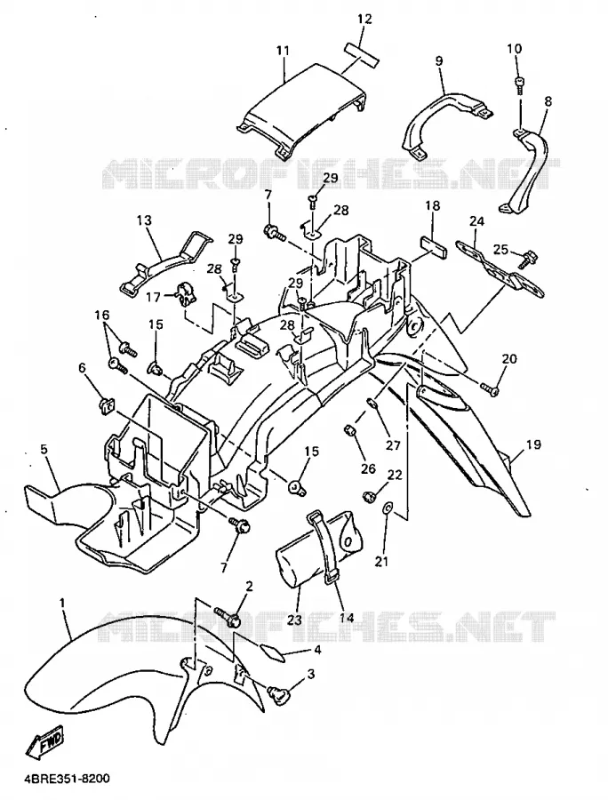 GARDE BOUE Yamaha MOTO 600 1998 XJS DIVERSION  XJ600S