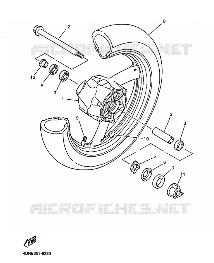 ROUE AVANT Yamaha MOTO 600 1999 XJS DIVERSION  XJ600S
