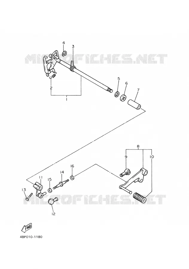 PEDALE DE SELECTEUR Yamaha MOTO 600 2000 XJS DIVERSION  XJ600S
