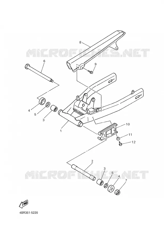 BRAS ARRIERE Yamaha MOTO 600 2001 XJS DIVERSION  XJ600S