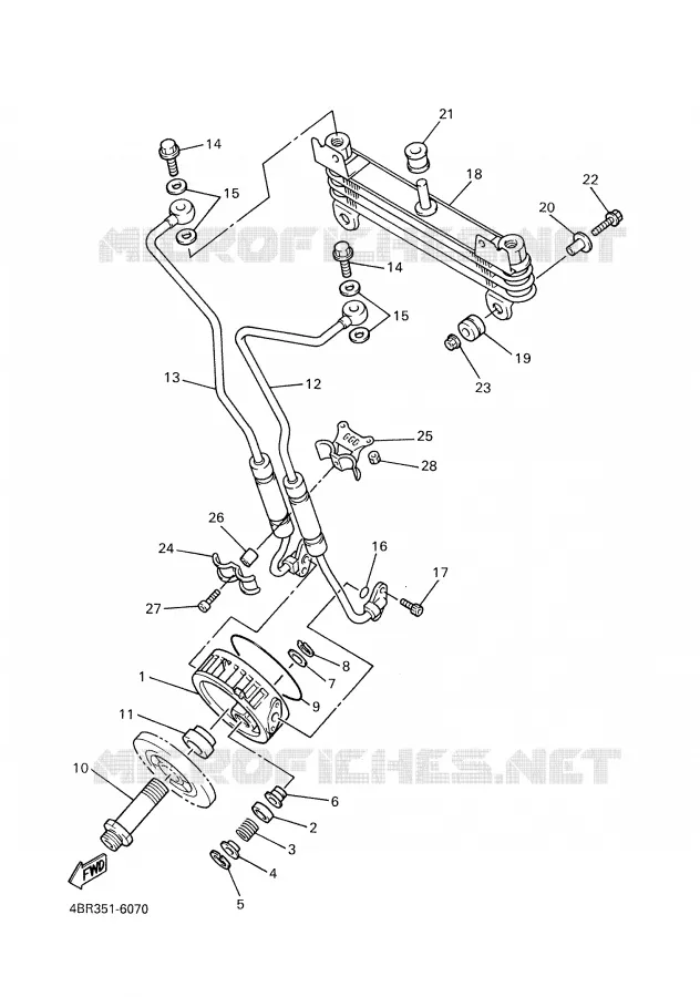 RADIATEUR D'HUILE / ECHANGEUR Yamaha MOTO 600 2001 XJS DIVERSION  XJ600S