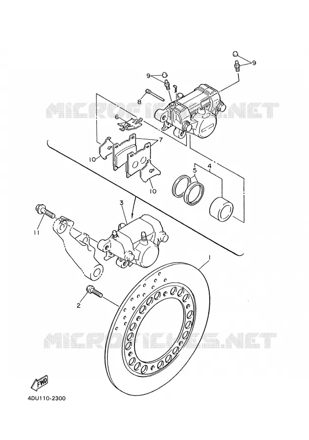ETRIER DE FREIN ARRIERE Yamaha MOTO 600 2001 XJS DIVERSION  XJ600S